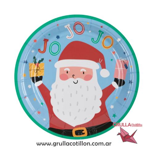 PLATO NAVIDAD PAPA NOEL JO JO JO x6