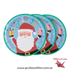 PLATO NAVIDAD PAPA NOEL JO JO JO x6 - comprar online