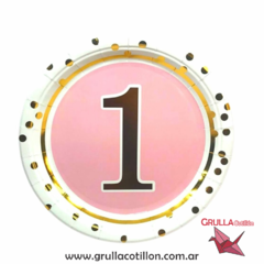 PLATO ROSA NUMERO 1 x10 unidades