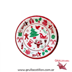 PLATO NAVIDAD OBEJTOS x8