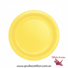 PLATO REDONDO AMARILLO PASTEL x8
