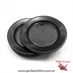 PLATO DESCARTABLE NEGRO x50