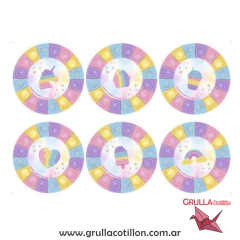 PLATO REDONDO POP IT x8 - comprar online