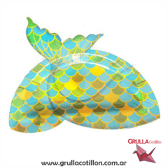 PLATO COLA DE SIRENA x 6 unidades