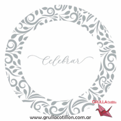 PLATO DE SITIO ARABESCOS PLATEADOS x24