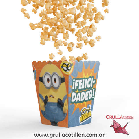 CAJITA POCHOCLERA MINIONS x6