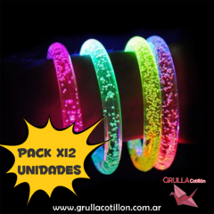 PACK PULSERA LED ACRILICO x12