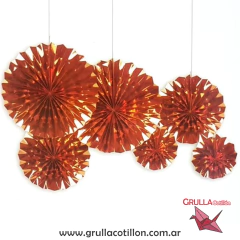 GUIRNALDA ABANICO ROSE GOLD x 6 unidades