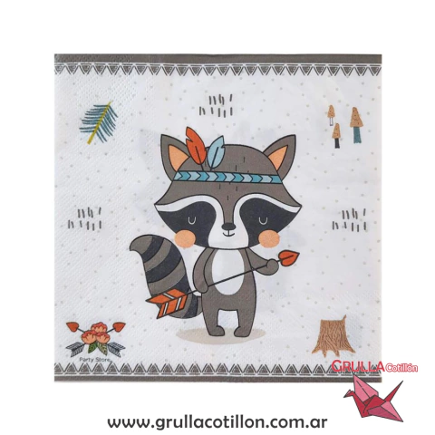 SERVILLETA MAPACHE x20
