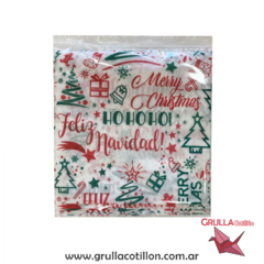 SERVILLETAS NAVIDEÑAS FRASES x20