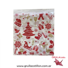 SERVILLETAS NAVIDEÑAS OBJETOS ROJOS x20