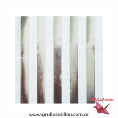 SERVILLETAS RAYADAS PLATEADAS x20