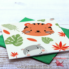 SERVILLETAS SAFARI ECONOMICAS x20