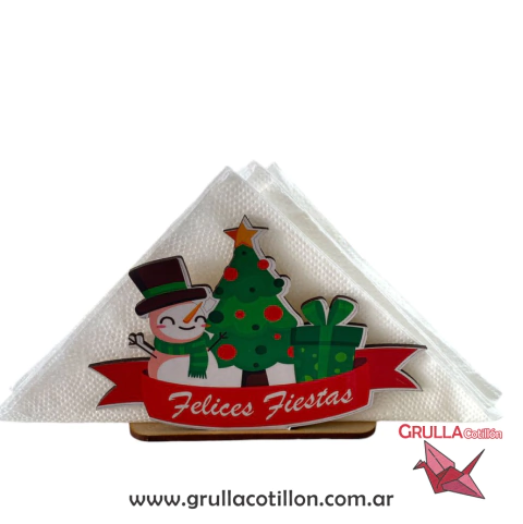 SERVILLETERO NAVIDAD FELICES FIESTAS