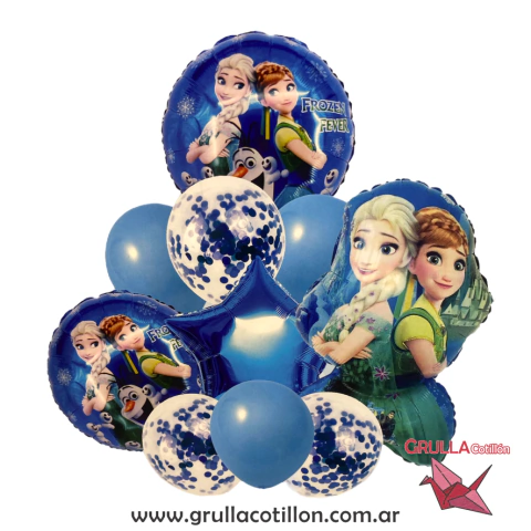 SET 10 GLOBOS FROZEN - comprar online