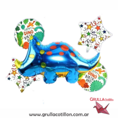 SET 5 GLOBOS DINO AZUL