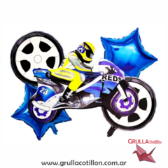 SET 5 GLOBOS MOTO CARRERA
