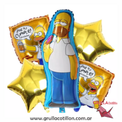 SET 5 GLOBOS HOMERO SIMPSON - comprar online