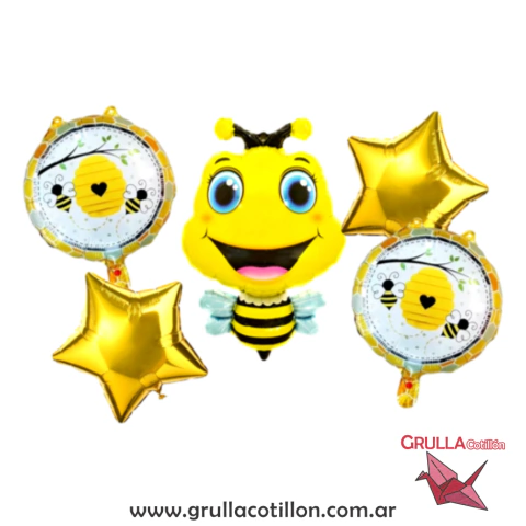 SET 5 GLOBOS ABEJITA ANIMADA - comprar online