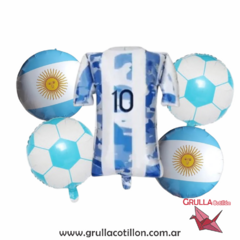 SET 5 GLOBOS CAMISETA ARGENTINA - comprar online