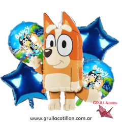 SET 5 GLOBOS BLUEY - BINGO NARANJA en internet
