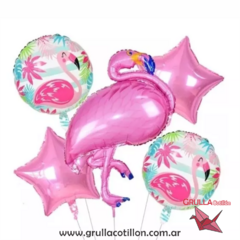 SET 5 GLOBOS FLAMENCO