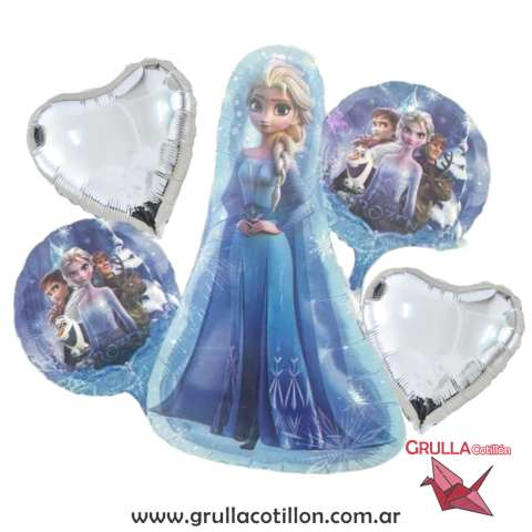 SET 5 GLOBOS FROZEN ELSA - comprar online