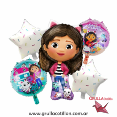 SET 5 GLOBOS LA CASA DE MUÑECAS DE GABBY - comprar online
