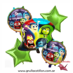 SET 5 GLOBOS INTENSAMENTE - PERSONAJES JUNTOS