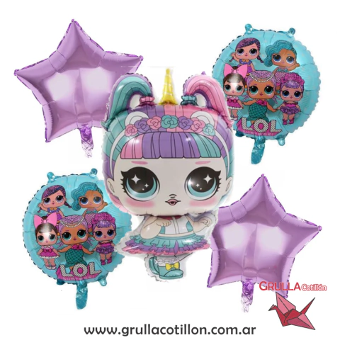 SET 5 GLOBOS LOL UNICORNIO - comprar online