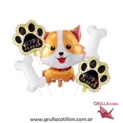 SET 5 GLOBOS PERRITO - comprar online