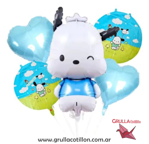 SET 5 GLOBOS PERRO POCHACCO - comprar online