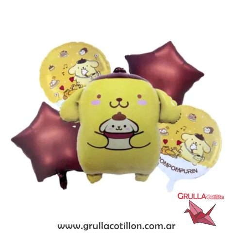 SET 5 GLOBOS POMPOMPURIN