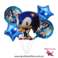 SET 5 GLOBOS SONIC - comprar online