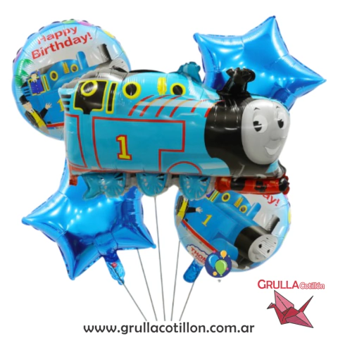 SET 5 GLOBOS TREN THOMAS