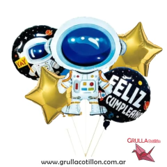 SET 5 GLOBOS ASTRONAUTA