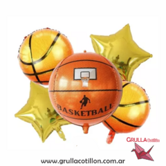 SET 5 GLOBOS PELOTA BASQUET