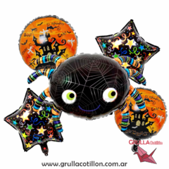 SET 5 GLOBOS HALLOWEEN ARAÑA