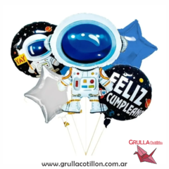 SET 5 GLOBOS ASTRONAUTA - comprar online