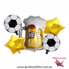 SET 5 GLOBOS VASO CHOPP