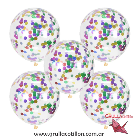 GLOBOS CONFETTI MULTICOLOR x5