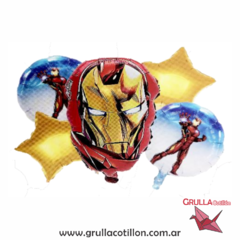SET 5 GLOBOS IRON MAN - CABEZA