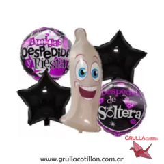SET 5 GLOBOS DESPEDIDA SOLTERA PRESERVATIVO
