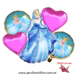SET 5 GLOBOS PRINCESA CENICIENTA