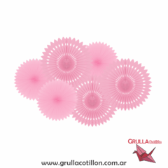 KIT GUIRNALDAS 6 ABANICOS ROSA