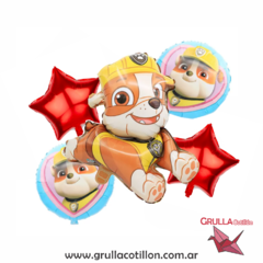 SET 5 GLOBOS PAW PATROL - RUBBLE