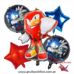 SET 5 GLOBOS SONIC ROJO KNUCKLES