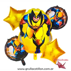 SET 5 GLOBOS WOLVERINE - comprar online