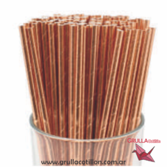 SORBETES METALIZADOS ROSE GOLD x12