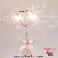 VELA CHISPITAS CORAZÓN ROSA SPARKLER en internet